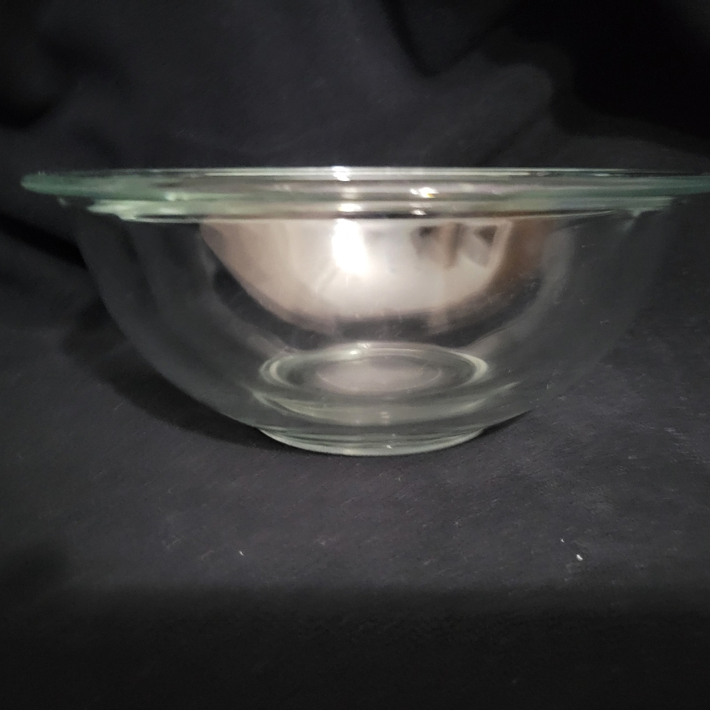 2 Piece Vintage Pyrex 325 & 323 Clear Glass Nesting Mixing Bowl Set - Picture 2 of 2